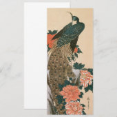 Peacock en pony's van Hiroshige, Japanse kunst (Voorkant / Achterkant)