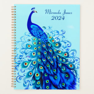 Peacock en Turquoise, Bleu de Cobalt et Aqua