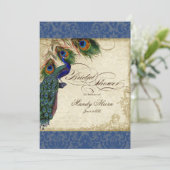 Peacock en Vrijgezellenfeest van de Veren Noviet N Kaart (Staand voorkant)