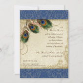 Peacock en Vrijgezellenfeest van de Veren Noviet N Kaart (Achterkant)