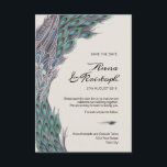 PEACOCK ENREGISTRER LA CARTE DE DATE<br><div class="desc">Un paon classique Enregistrer la carte Date conçue avec amour... </div>