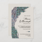 PEACOCK ENREGISTRER LA CARTE DE DATE (Devant / Derrière)