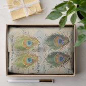 Peacock Ephemera Complimentry Decoupage Paper Tissuepapier (Geschenk)