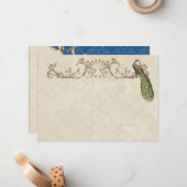 Peacock & Etchings vintages Merci Cartes de notes (Devant/Arrière en situation)