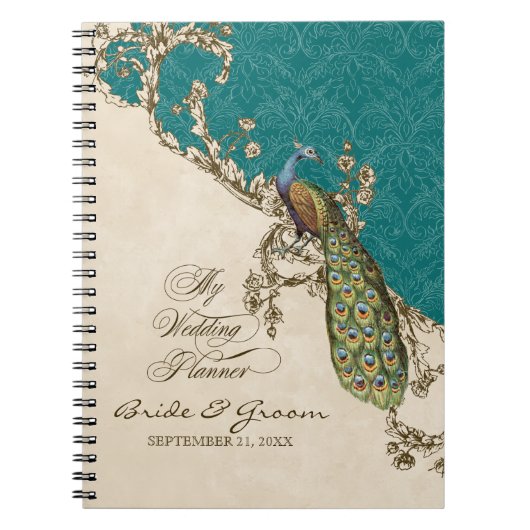  Peacock & Etchings Wedding Planner Journal Notitieboek (Voorkant)