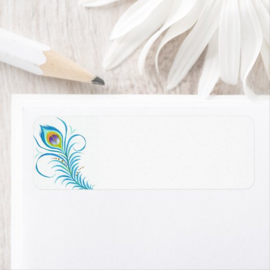 Peacock Ether-adreslabel Etiket (Insitu)