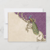  Peacock & Etsen Bruiloft RSVP Kaart (Achterkant)