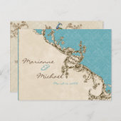 Peacock & Etsen RSVP Response Briefkaart (Voorkant / Achterkant)