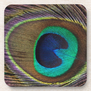 Peacock Eye Feather Bier Onderzetter