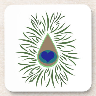 Peacock Eye Heart Shaped Onderzetter