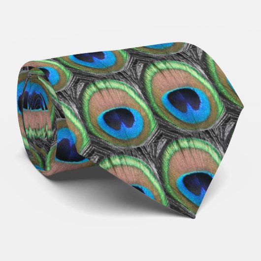 Peacock Eyes Stropdas (Opgerold)