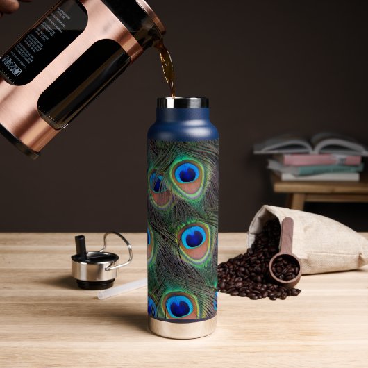 Peacock Eyespotpatroon Waterfles (Koffie)