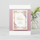 Peacock Faire-part de mariage décoré (Debout devant)