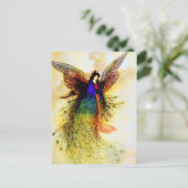 Peacock Fairy Briefkaart (Staand voorkant)