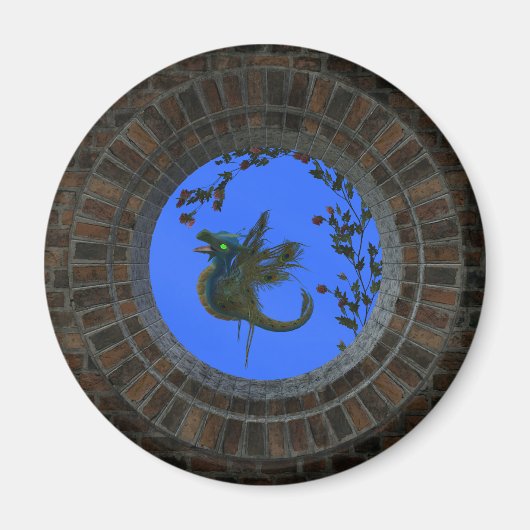 Peacock Fairy Dragon Magneet (Voorkant)