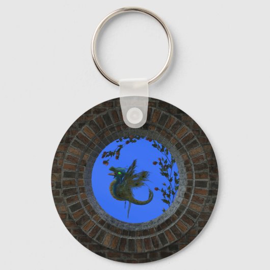 Peacock Fairy Dragon Sleutelhanger (Voorkant)