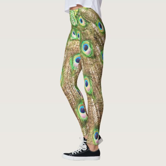 PEACOCK FANCY FEATHERS #3 LEGGINGS (Links)