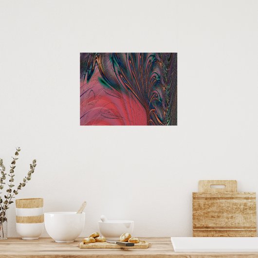 PEACOCK FANTASY POSTER (Keuken)