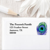 Peacock Feather adresetiketten Etiket (Insitu)