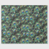  Peacock Feather Animal Print Cadeaupapier (Vlak)