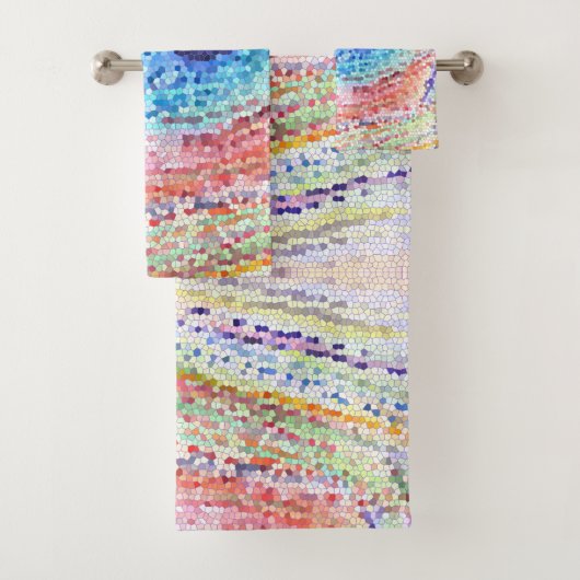 Peacock Feather Art Badkamer Handdoek Set (Insitu)