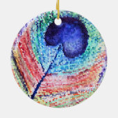 Peacock Feather Art Circle Ornament (Achterkant)