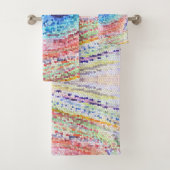 Peacock Feather Art Ensemble de serviettes de bain (En situation)