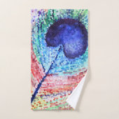Peacock Feather Art Ensemble de serviettes de bain (Serviette à main)