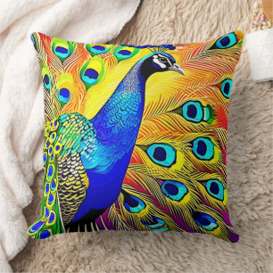 Peacock Feather Art Kussen