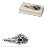 Peacock Feather Art Peacocks Feathers Artwork Rubberstempel (Gestempeld)