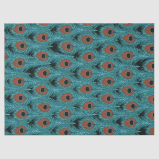 Peacock Feather Art Peacocks Feathers Artwork Tissuepapier (Voorkant)