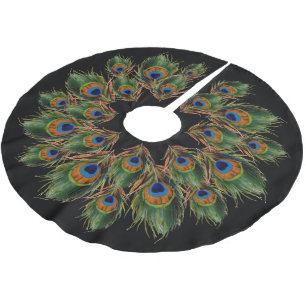 Peacock Feather Black Kerstboom Rok
