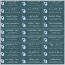 Peacock Feather Blauwgroen Modern Wedding Guest Ad