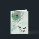 Peacock Feather Boho Chic Merci d'aquarelle<br><div class="desc">Peacock Feather Boho Chic Watercolor Carte de remerciements. Customisez à tout ce que vous voulez. Vous pouvez ajouter du texte à l'intérieur ou le laisser vide pour écrire à la main quelque chose en vous-même.</div>