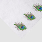 Peacock feather bordered tissue paper tissuepapier (Detail)