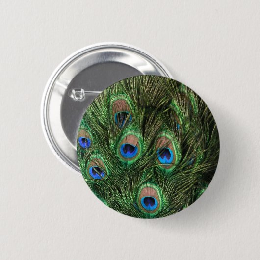 Peacock Feather Button (Voorkant /achterkant)