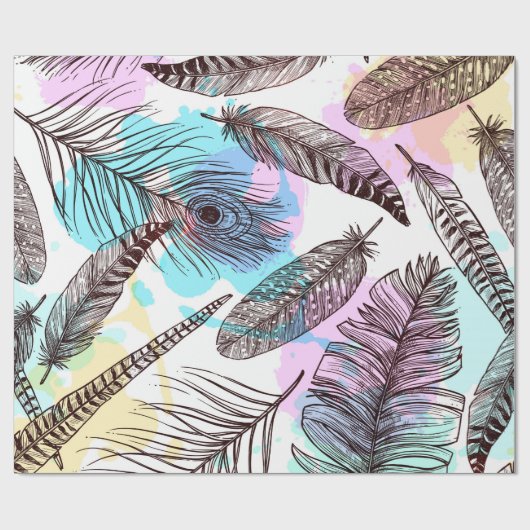 Peacock Feather Cadeaupapier (Vlak)