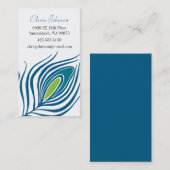 Peacock Feather Calling Card Contactkaartje (Voorkant / Achterkant)