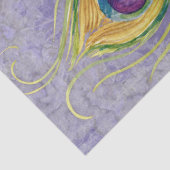Peacock Feather Decoupage Paarse Lavendel Tissuepapier (Detail)