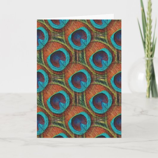 Peacock Feather Design Bonne carte d'anniversaire (Devant)