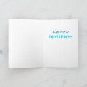 Peacock Feather Design Bonne carte d'anniversaire (Intérieur)