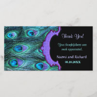 Peacock Feather Drame - Carte de remerciements
