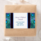 Peacock Feather Drame - Étiquette de adresse (En situation)