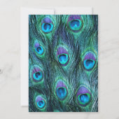 Peacock Feather Drame - Faire-part de mariage (Dos)