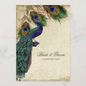 Peacock & Feather Elegant Matching Diner Menu (Dos)