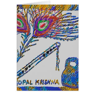 Peacock Feather en Flute - Hare Krishna