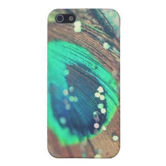 Peacock Feather en Glitter iPhone Case