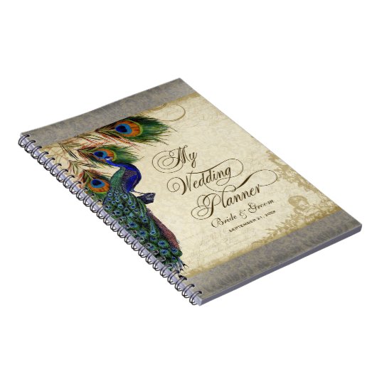 Peacock & Feather Formal Wedding Planner Journal Notitieboek (Rechterzijde)