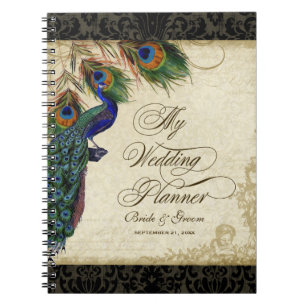 Peacock & Feather Formal Wedding Planner Journal Notitieboek