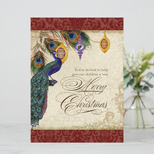 Peacock & Feather Formel Invitation de la fête de (Debout devant)